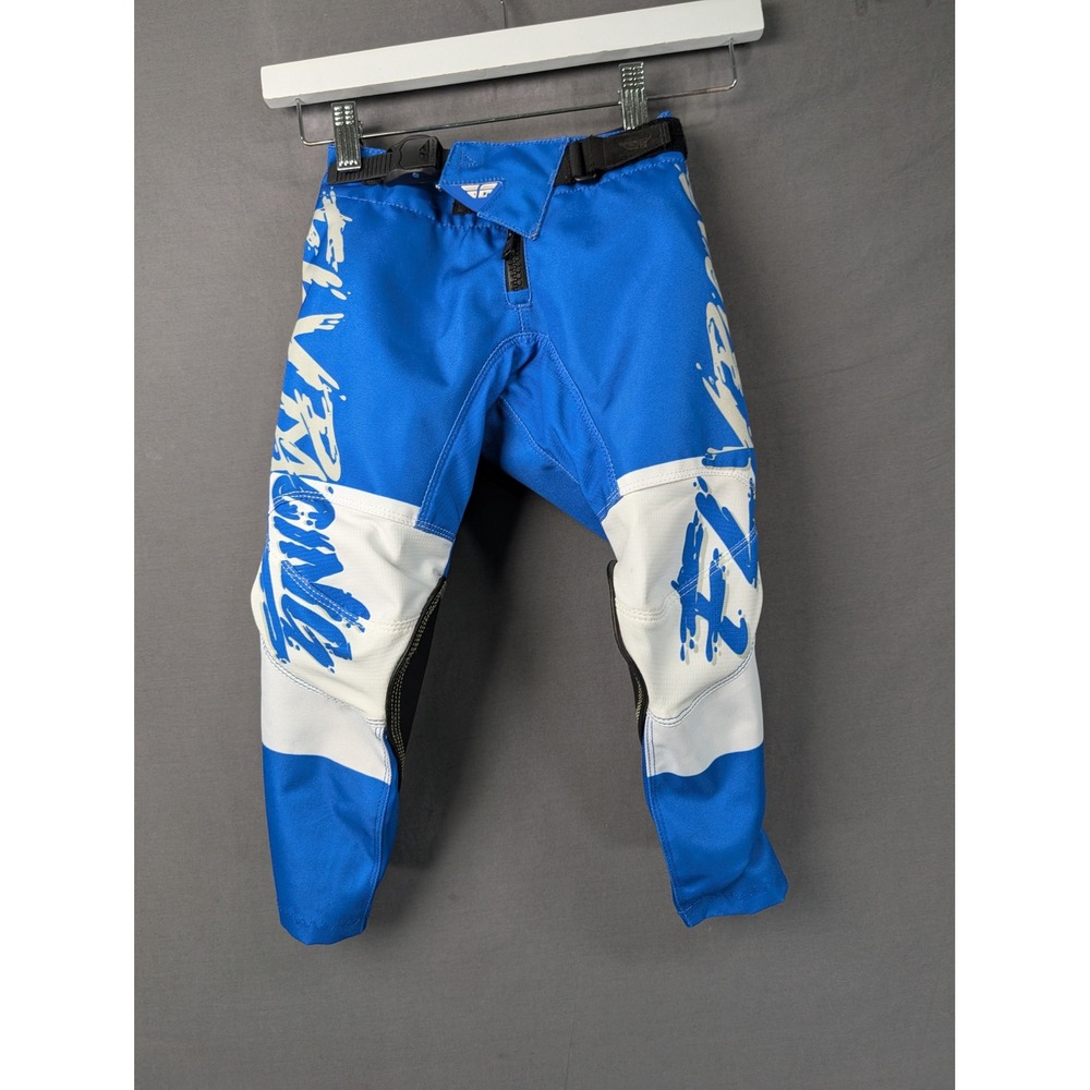 Fly Racing Kinetic Motocross Pants Youth 18 Blue White Racing Gear 7634